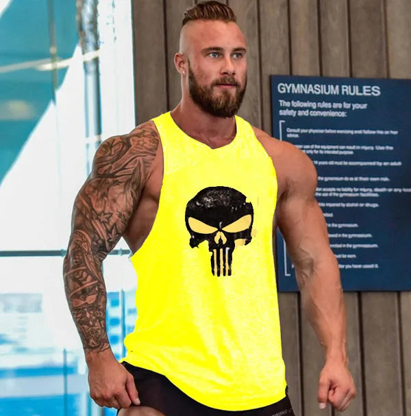 Gym T-shirts Suspenders Man Stringer Fitness Shirt Bodybuilding Shirt Men Top for Fitness Vests Men's Vest Sleeveless Sweatshirt