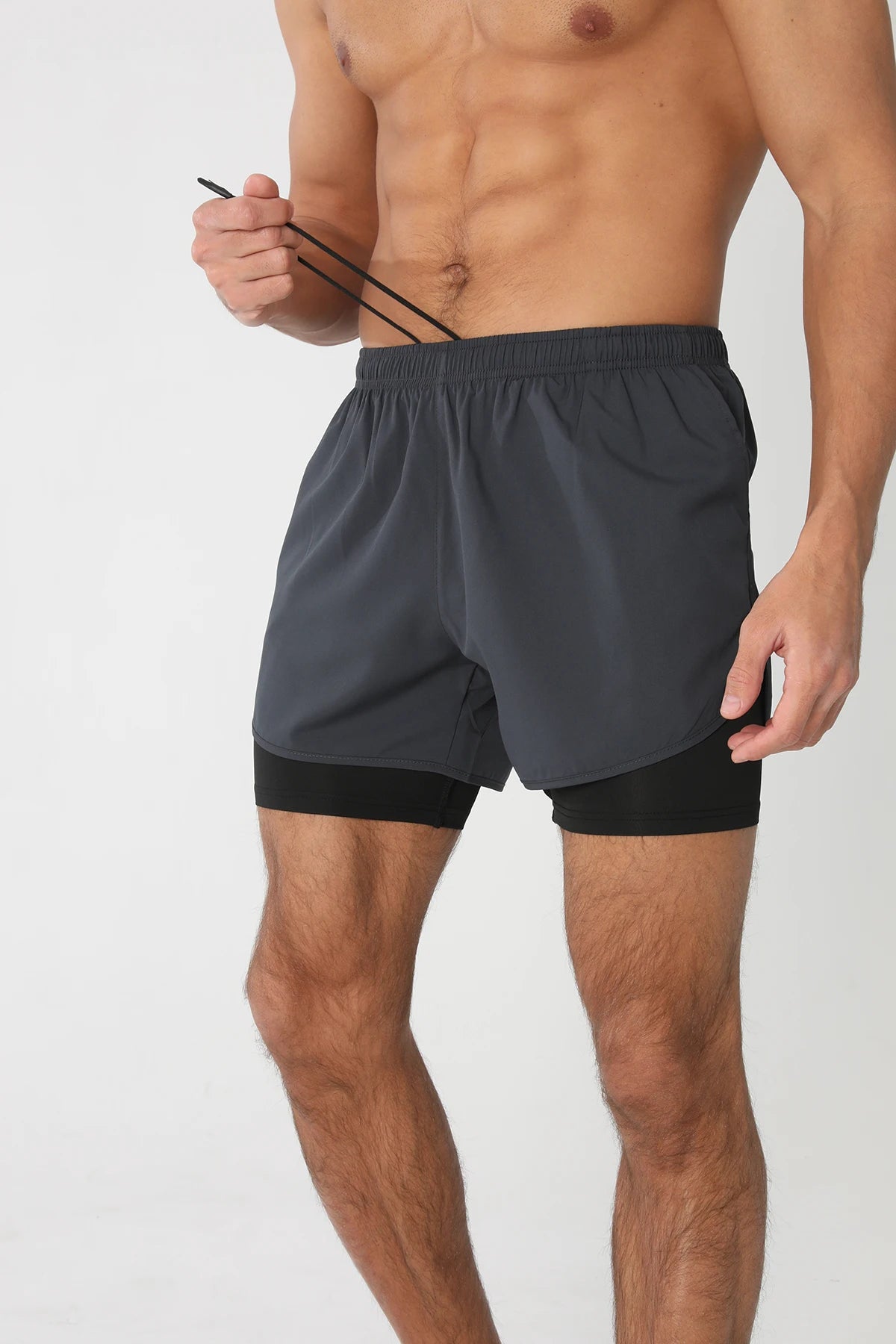 Gym Shorts Men Running Shorts with Liner Pockets Towel Loop Quick Dry Lightweight Workout Men's Breathable Athletic Sport Shorts