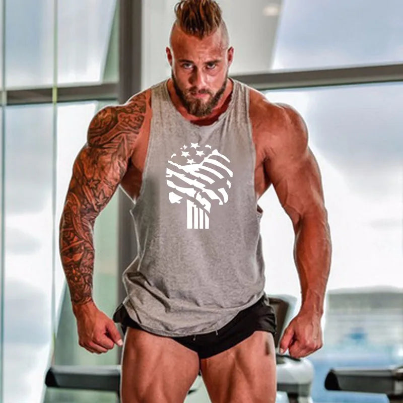 Gym T-shirts Suspenders Man Stringer Fitness Shirt Bodybuilding Shirt Men Top for Fitness Vests Men's Vest Sleeveless Sweatshirt