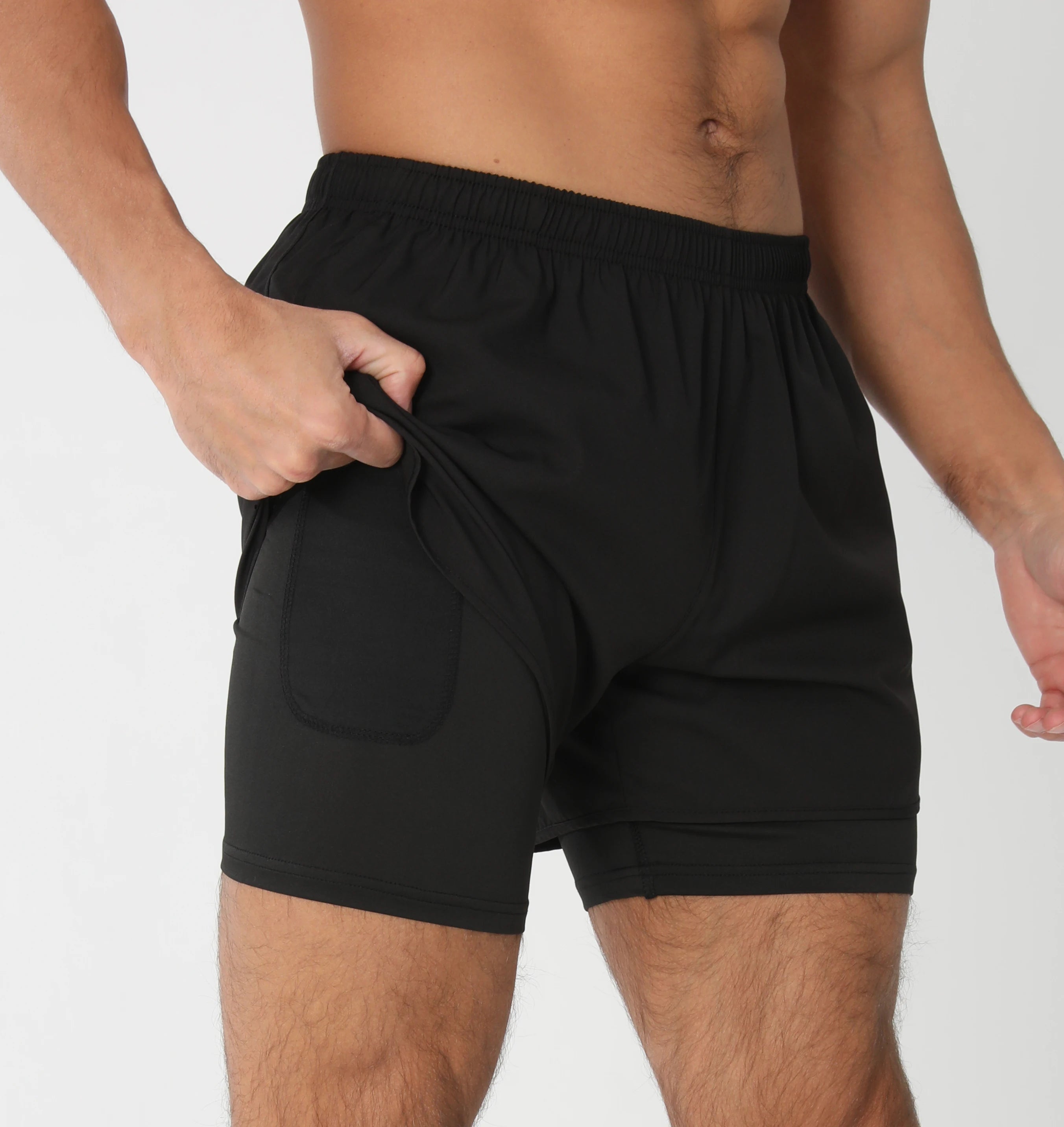 Gym Shorts Men Running Shorts with Liner Pockets Towel Loop Quick Dry Lightweight Workout Men's Breathable Athletic Sport Shorts